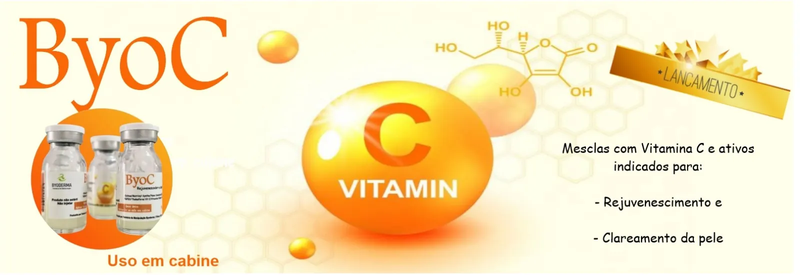 ByoC — ativos com vitamina C, uso em cabine
